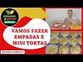 Empada cremosa de palmito com requeijão, recheio e massa.