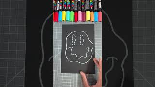 How To Draw Posca Pen Glow Effect! 😍 #art #drawing #shorts