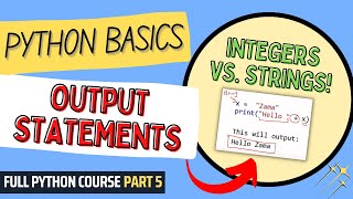 Output Statement Examples | Python Course for Beginners & Students | Full Python Course Part 5