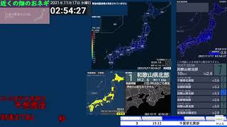 [強震モニタアーカイブ]2021/11/17 震源地 神奈川県西部 最大震度3