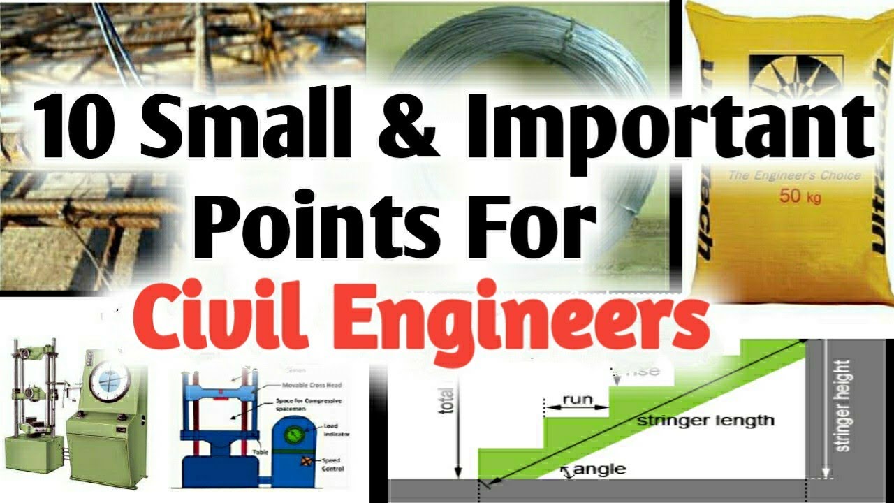 Civil Engineering Basic Knowledge || Top 10 Small Points For Fresher ...