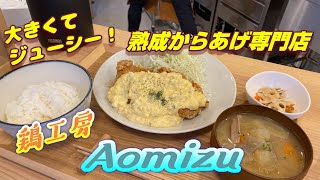 【鶏工房 Aomizu】大きくてジューシー！熟成からあげ専門店のチキン南蛮定食！ はらぺこグルメ道