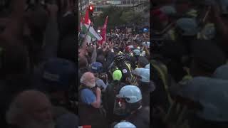 Protesters confront Chicago police downtown
