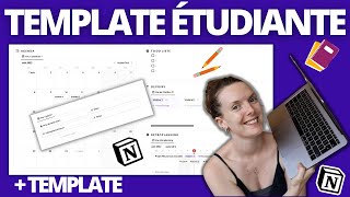 TUTO NOTION | Créer son espace étudiant sur Notion | Comment s'organiser en tant qu'étudiant