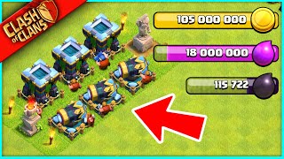 THE LAST 105 MILLION GOLD UPGRADE I'LL EVER DO in CLASH OF CLANS.