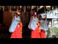 2018年平成30年4月7日千葉県東庄町 諏訪大神春季例大祭　笹川の神楽 神子 幣束舞