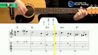 Ex016 How to Play Guitar - Fingerstyle Guitar Lessons for Beginners