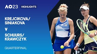 Krejcikova/Siniakova v Schuurs/Krawczyk Highlights | Australian Open 2023 Quarterfinal
