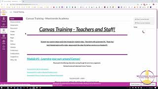 Canvas Training - Basic Navigation - Montverde Academy