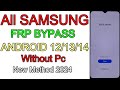 Without Pc Samsung All Model Frp Bypass Android 12/13/14 | Gmail Lock Remove Samsung/FRP Bypass 2024