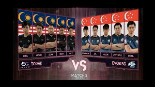 M2 (EVOS vs TDK) GAME2 Playoff Day 1 | MLBB World Championship 2020 | Singapore