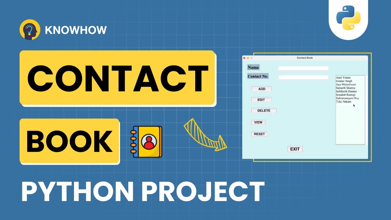 How To Make Contact Book Using Python Step By Step Tutorial Python