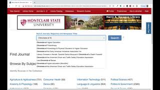 How to Use the Journals A-Z Search