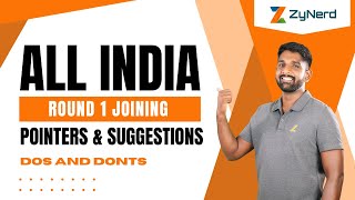 All India Round 1 Seat Joining | MCC All India Counselling NEET UG 2024