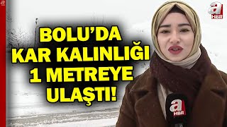 Bolu'da Kar Kalınlığı 1 Metreye Ulaştı! A Haber Muhabiri Bolu'dan Son Durumu Aktardı | A Haber