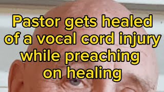 Pastor Duane Miller gets healed a vocal cord injury while preaching! #healing #jesus #DwayneMiller