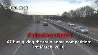 X7 bus gives the train some competition! 1st Mar 2016