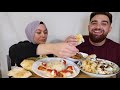 turkish food mukbang manti beyti kebab su borek kuru fasulye