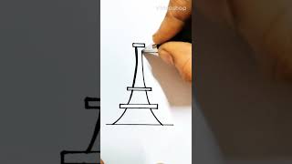 how to draw Eiffel tower special easy #shorts #trending #youtubeshorts