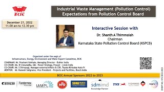 Interaction with Dr. Shanth A Thimmaiah, Chairman, Karnataka State Pollution Control Board