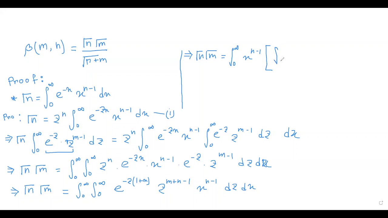 Relation Between Beta And Gamma Function - YouTube