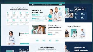 Complete Responsive Hospital Website Design Template Using HTML - CSS - JavaScript || Step By Step