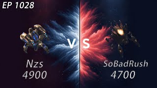 【StarCraft II】巧遇師哥剛好都要一波!! Nzs(Protoss 4900) vs SoBadRush(Zerg 4700) KR Server