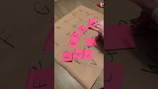 Easy, interactive elf on the shelf idea! Hide the sticky notes around the house and have them match!