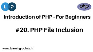 PHP File Inclusion | PHP require, include, require_once, include_once functions  | PHP Tutorial