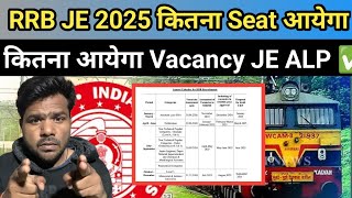 Big Update : RRB JE 2025 कितना Vacancy आयेगी | Railway 2025 Calendar out Vacancy details