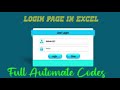 How to Create This Powerful Login Form in Excel using Excel VBA.