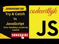Error Handling & Try Catch in Javascript | JavaScript Tutorial #javascript #error