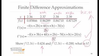 COSC370 - Finite Difference Approximations (Part 2B)