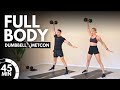 45 min CHALLENGING FULL BODY WORKOUT - with Weights - METCON