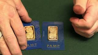 Testing fake 1oz gold Lady Fortuna PAMP assay card