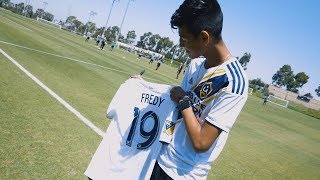 Zlatan Ibrahimovic and the LA Galaxy welcome Make-A-Wish recipient Fredy at training
