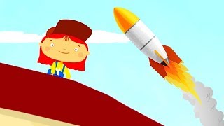 Çocuklar için eğitici çizgi film. Dr. McWheelie roket yapıyor!