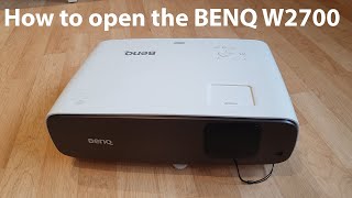 How to open a BENQ W2700 4k projector for a lamp change