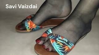 Nylon feet play Savi Vaizdai   Part 839 Nylon and flip flop#feet #nylon #slippers