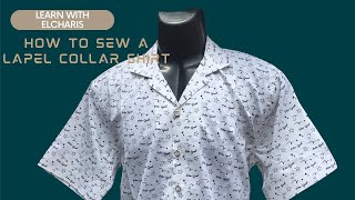 HOW TO SEW A LAPEL COLLAR SHIRT PART2#fashion #video #sewing #learn #tutorial #shirts #lapel #howto