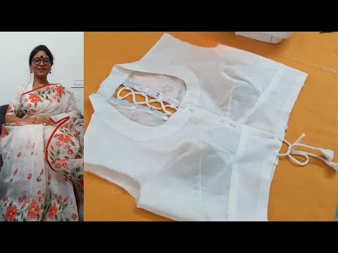 High Neck Collar Blouse Halter Neck Blouse Cutting And Stitching