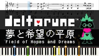 【DELTARUNE】夢と希望の平原/Field of Hopes and Dreams ピアノ連弾 楽譜 Piano duet Sheet music