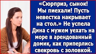 Накрывай на стол, мы устали с дороги! Свекровь и золовка приехали море, где отдыхали сын с неве