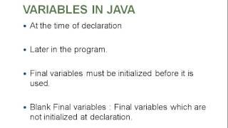 Explain final and final variables in java?