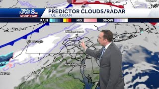 Hour-by-hour snow projections for Christmas Eve