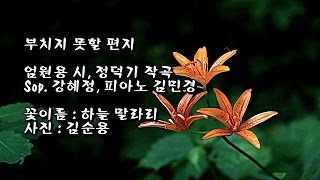 부치지 못할 편지/엄원용 시 /정덕기 작곡/소프라노 강혜정/피아노 김민경 \u0026 사진 : 김순용