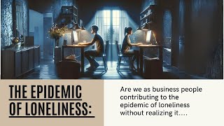 Are we as business people contributing to the epidemic of loneliness without realizing it....