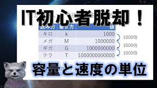 《IT初心者脱却講座 初級2》データ容量、速度の単位