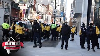 Viewers React: Toronto police crackdown on Yonge-Dundas Square lockdown protest