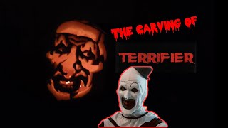 Carving TERRIFIER pumpkin for Halloween | HYPERLAPSE VIDEO